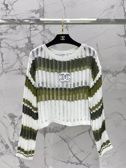 25fw Striped knitted sweater