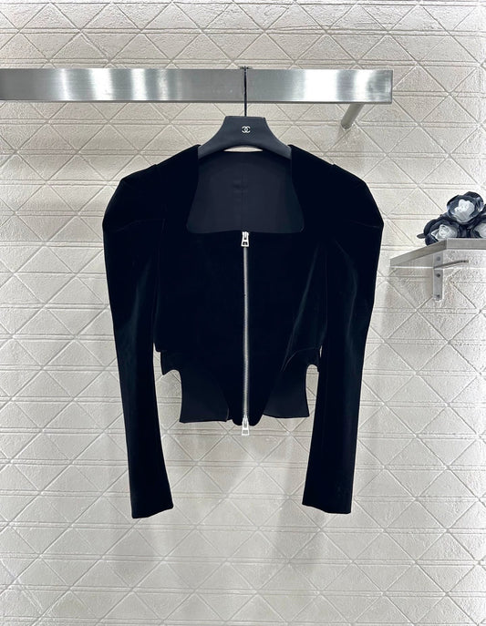 25fw Square neck bubble sleeve top