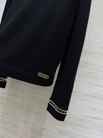 Cashmere chain suspender sweater