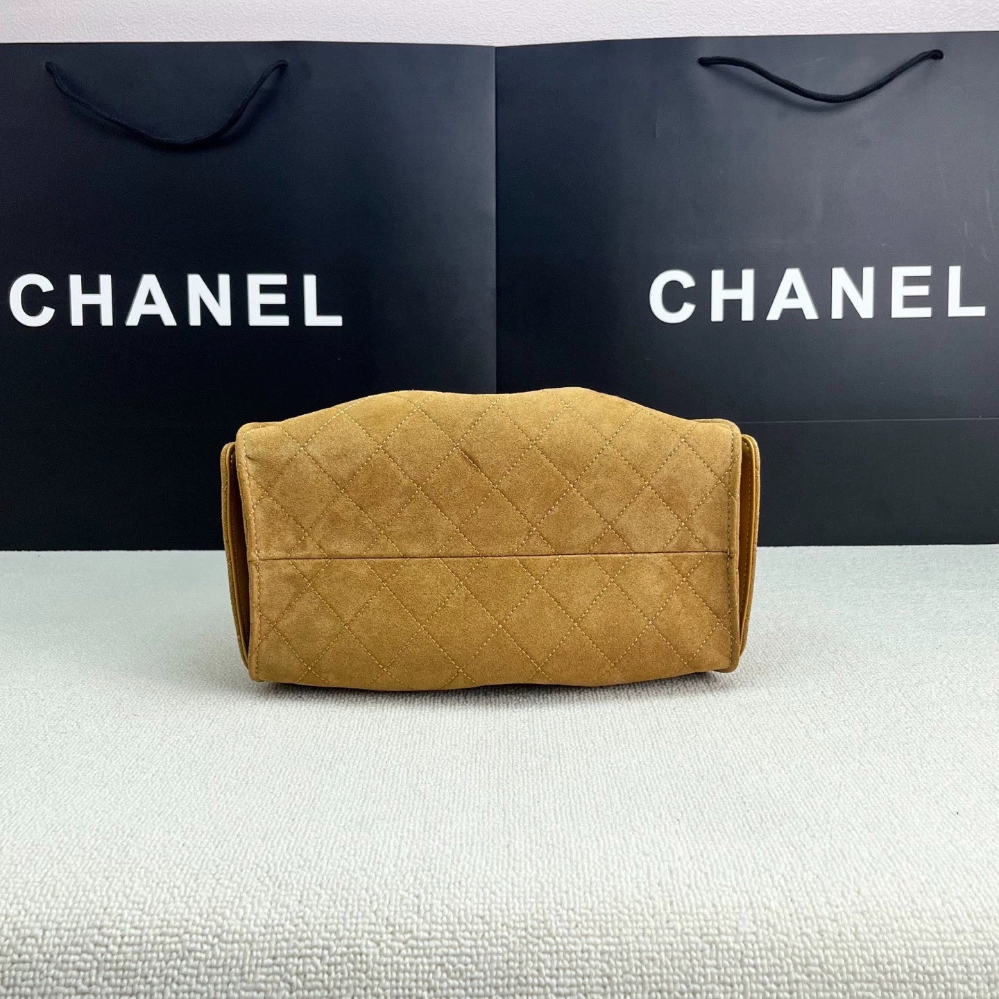 25C suede hippie bag (apricot）