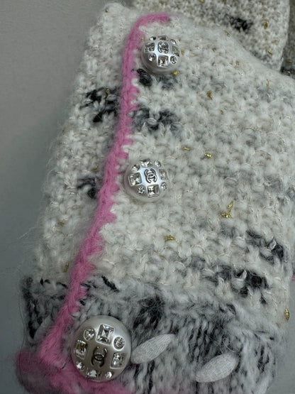 Coarse woolen knitted jacket