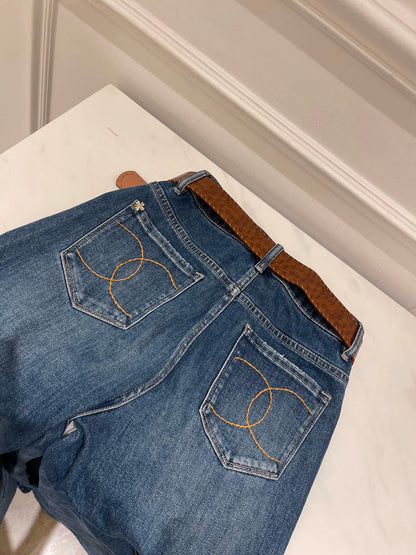 High waisted slightly flared jeans