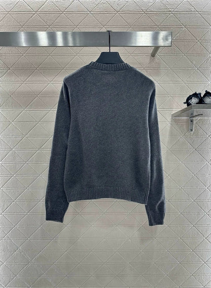 D 25 Crochet letter knitted sweater