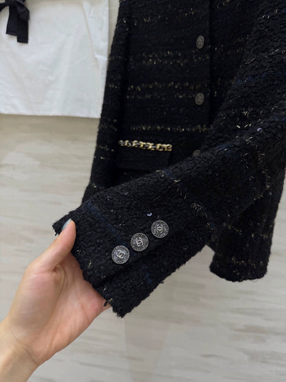 Knitted tweed jacket