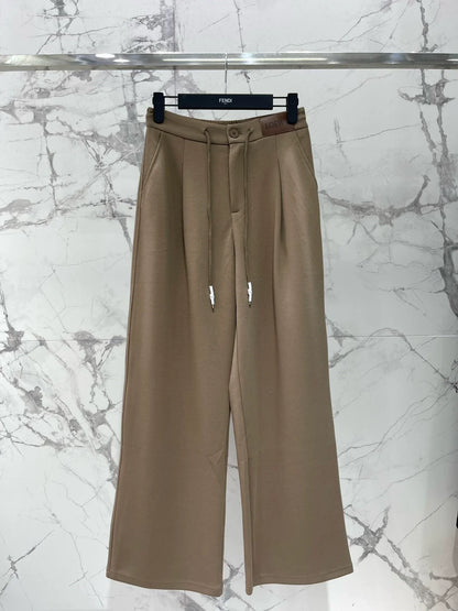 25fw Drawstring wide leg pants