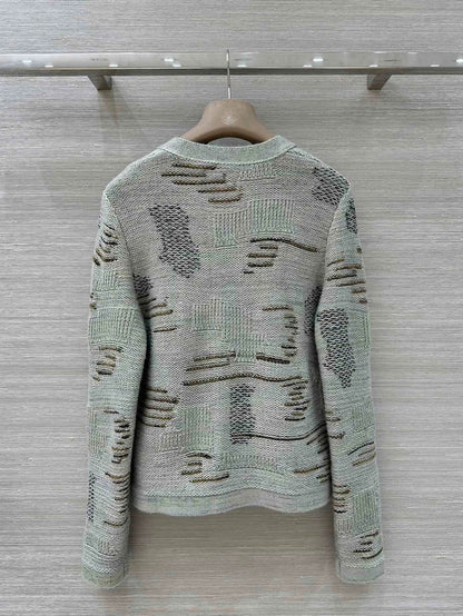 25fw Grey Knitted Cardigan