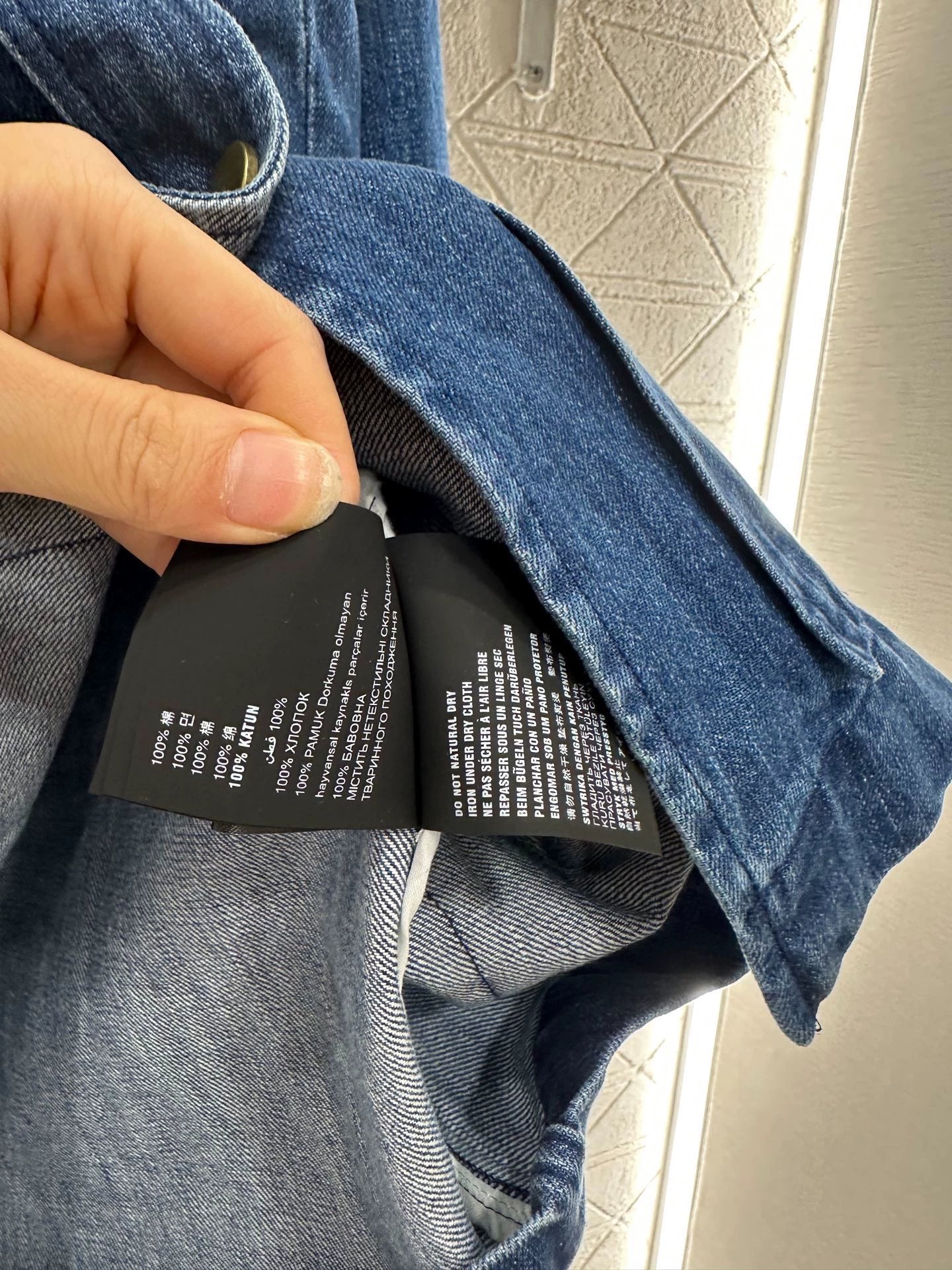 25fw Spliced leather silhouette denim jacket