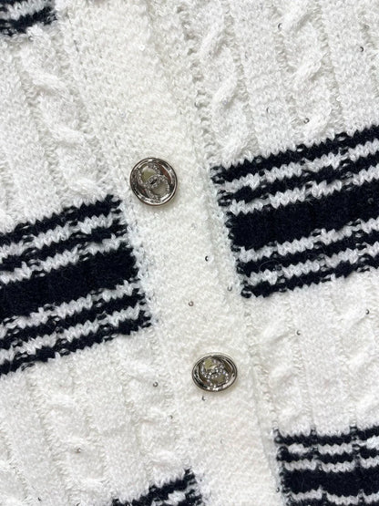 25fw Two piece striped collar set