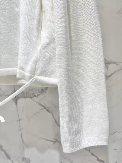 25fw One shoulder knitted long sleeved top