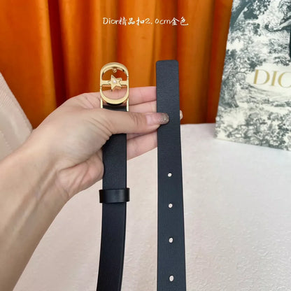 25fw Five pointed star pearl buckle belt