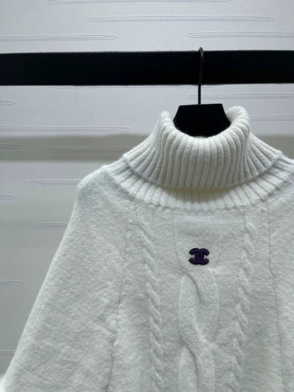 White high necked sweater