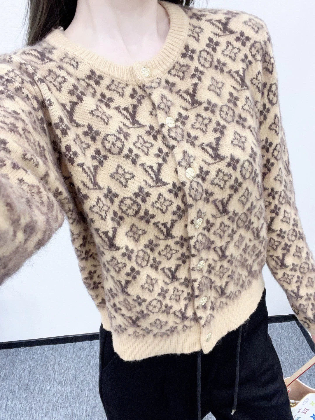 25fw JJacquard knitted cardigan
