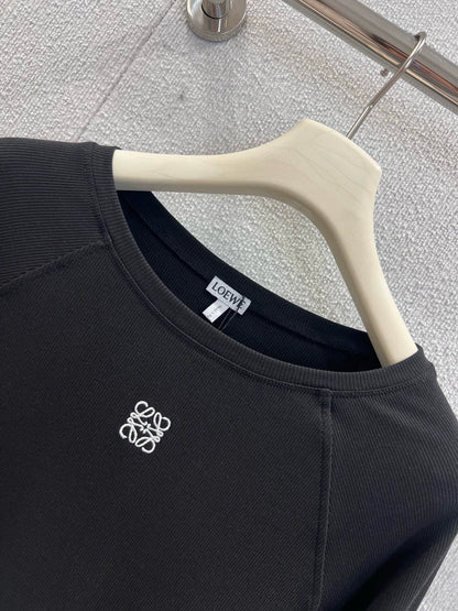 25Fw micro embroidered long sleeved base T-shirt