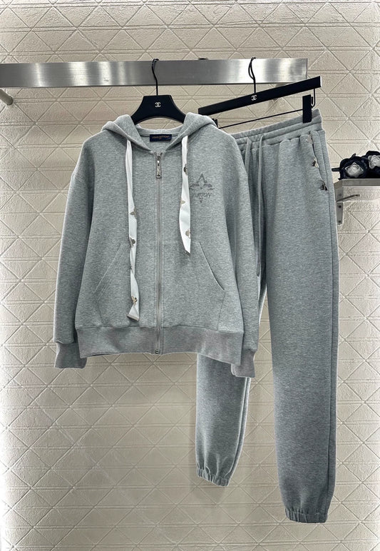 25fw Hooded jacket and pants set