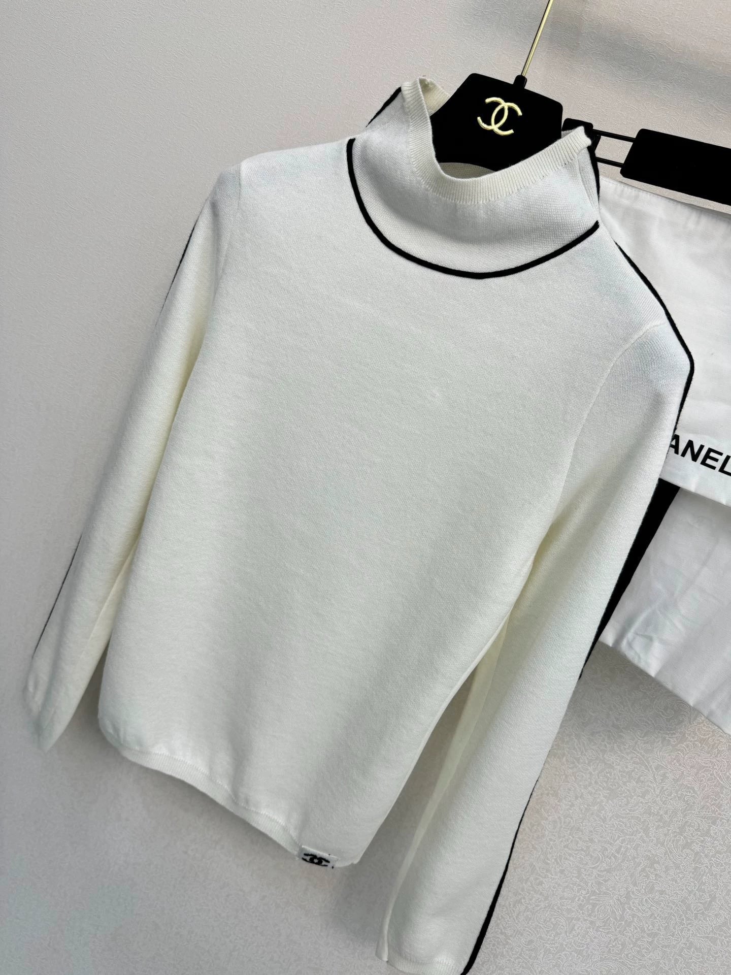 High necked woolen sweater