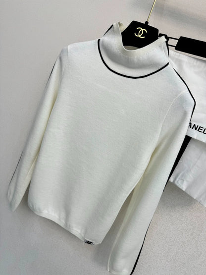 High necked woolen sweater