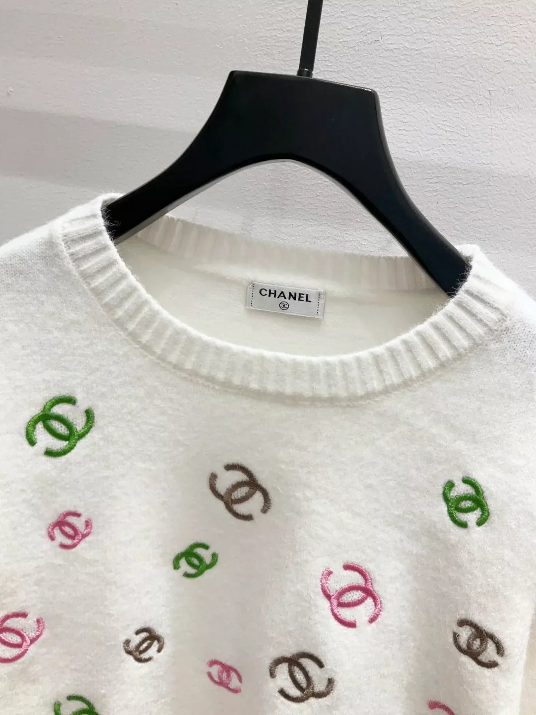 25fw Full printed embroidered sweater