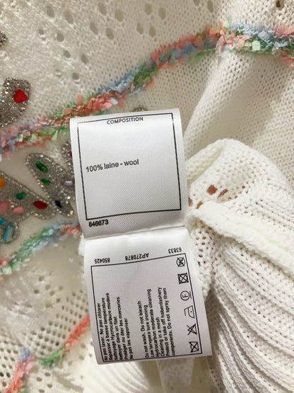 25fw Hollow out rhinestone sweater