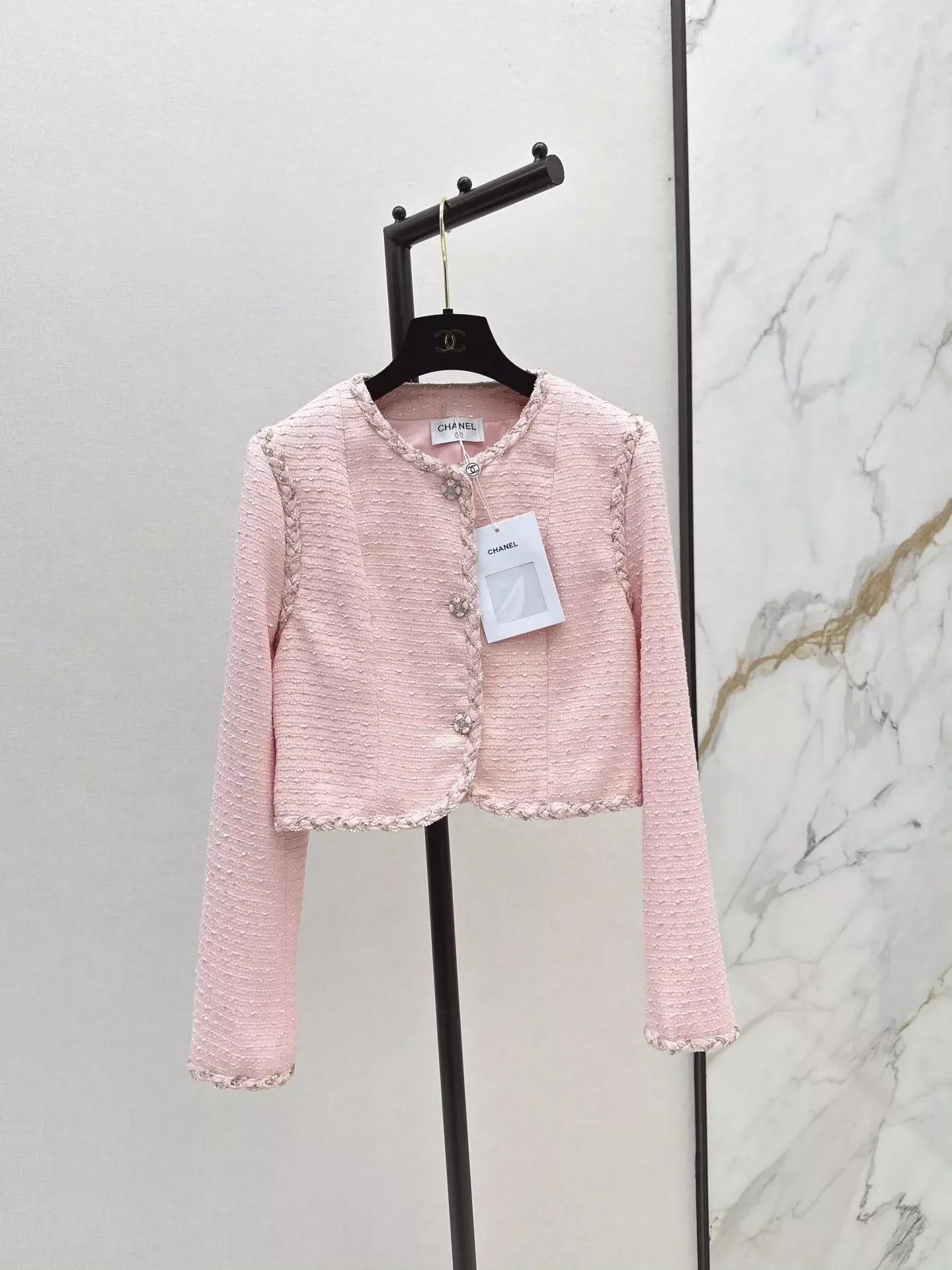 25fw Braided trim short coat