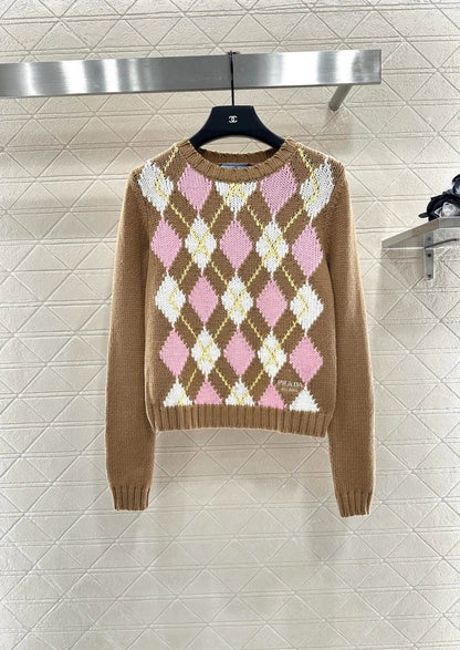 25fw Diamond Knitted Long Sleeve