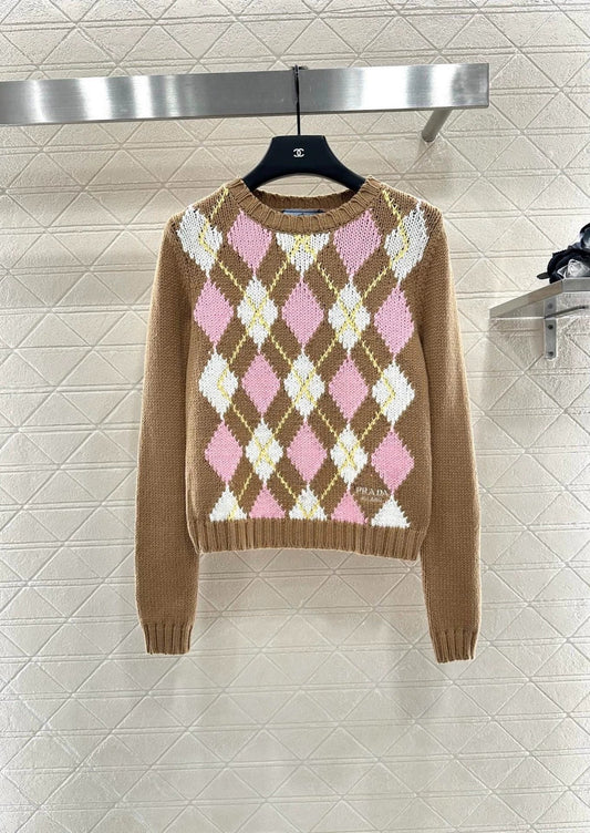 25fw Diamond Knitted Long Sleeve