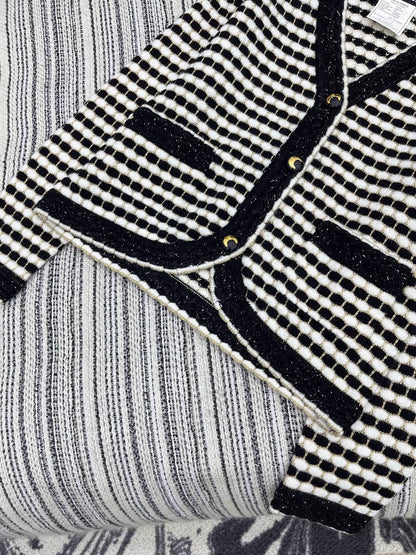 25fw Color blocking V-neck jacket