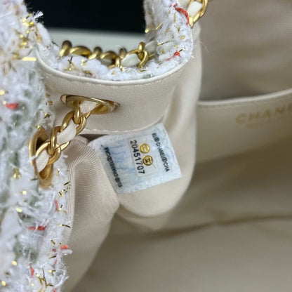 25C suede hippie bag (beige）