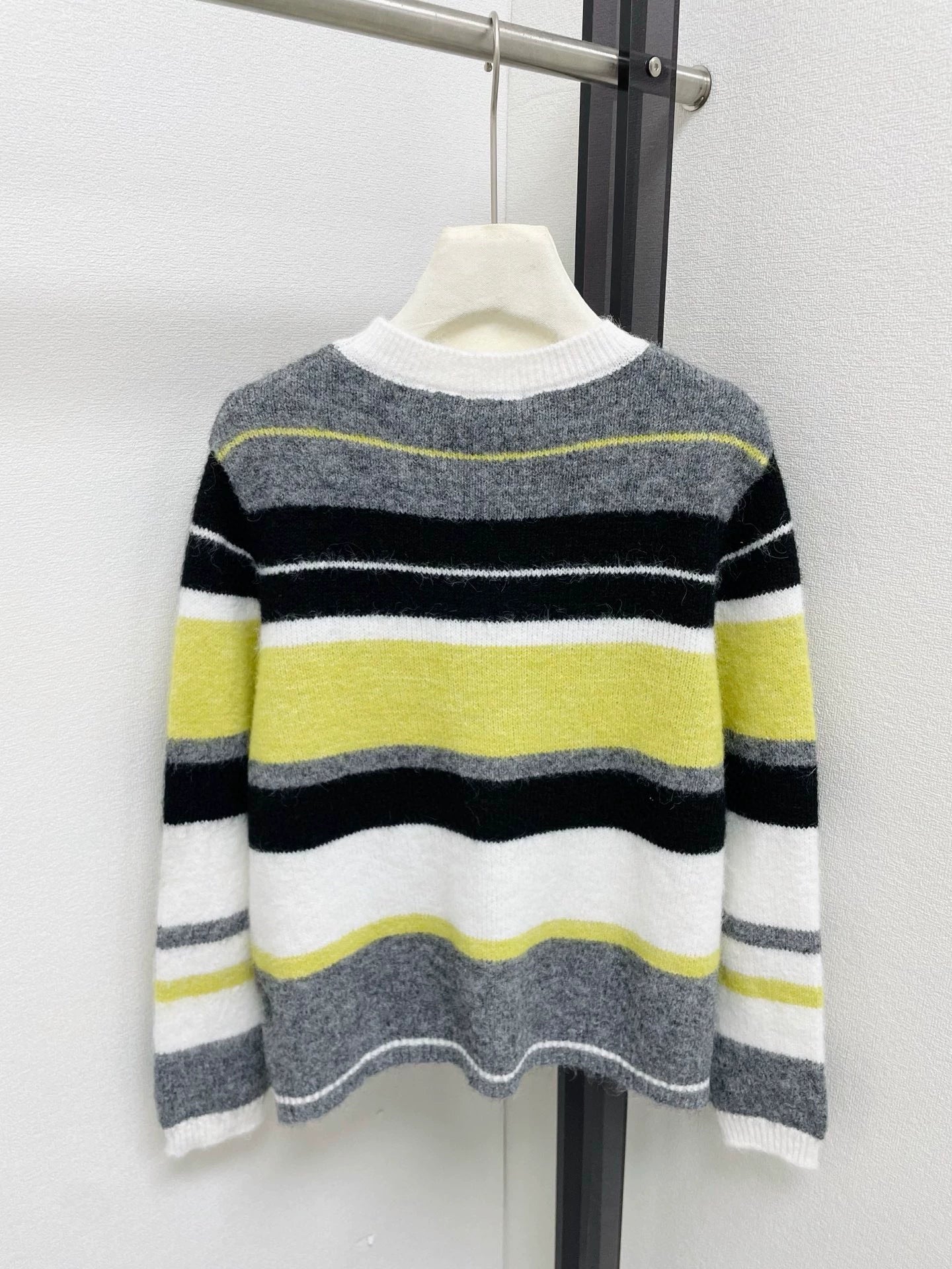 Contrasting striped sweater
