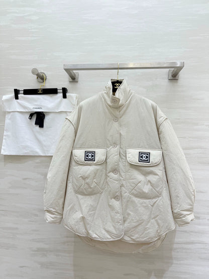 Stand collar jacket style down cotton jacket