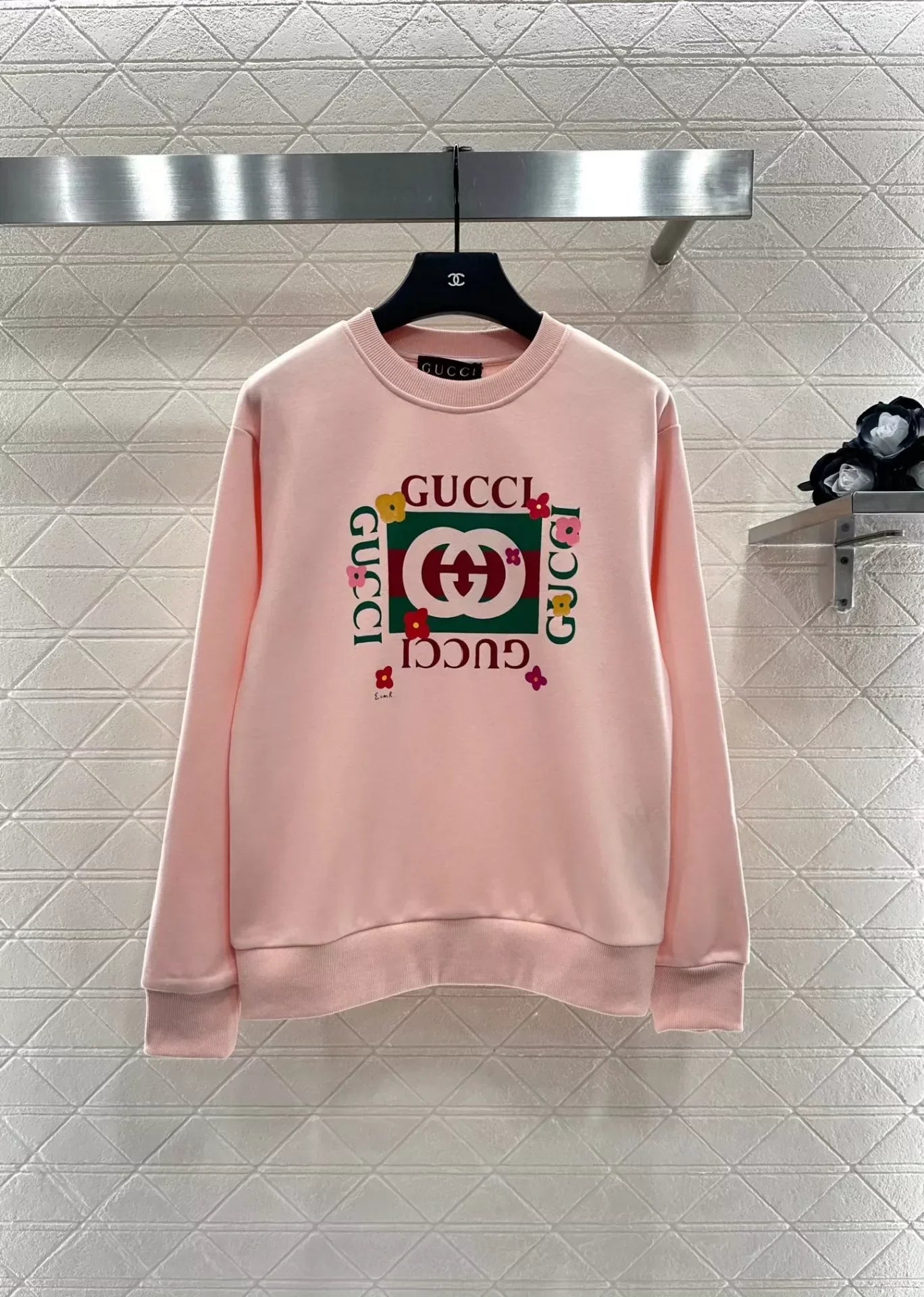 25fw Round neck letter contrasting hoodie