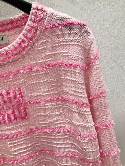 25fw Striped knitted cardigan