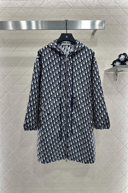 25fw Jacquard hooded windbreaker jacket