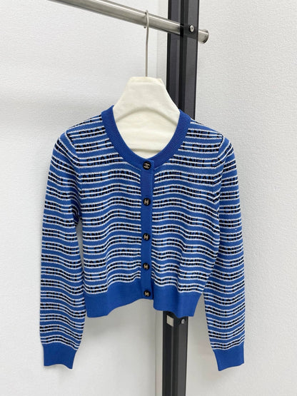 25fw Alphabet striped cardigan