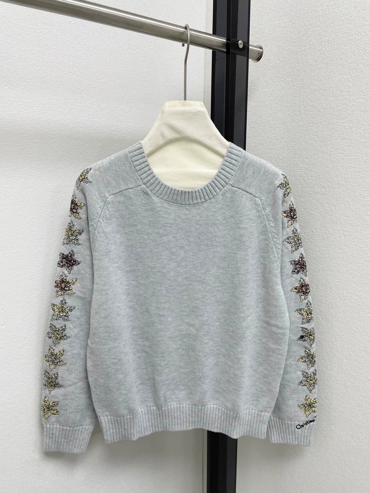 25fw new embroidered sweater