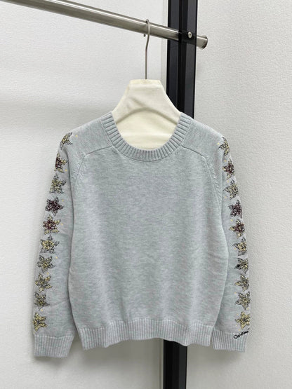 25fw new embroidered sweater