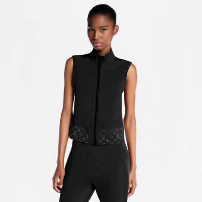 Zipper vest pants set