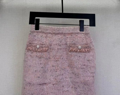 25fw Collar long sleeved knitted cardigan）