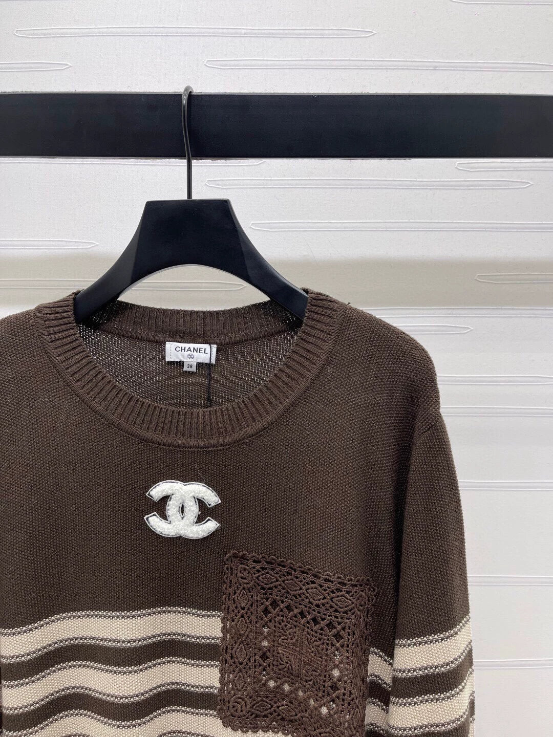 Striped pullover long sleeved sweater