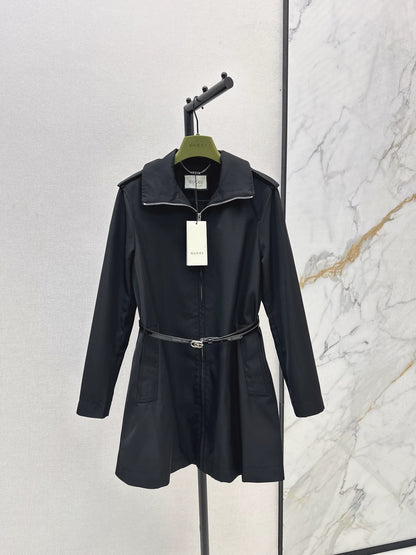 25fw Collar long windbreaker