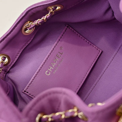 25C suede hippie bag (rose pink）