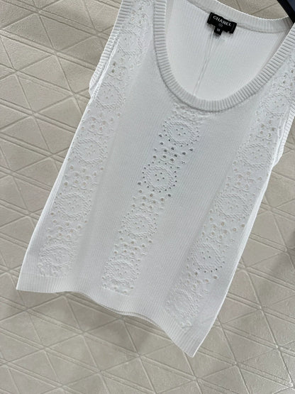 25fw Hollow knit vest