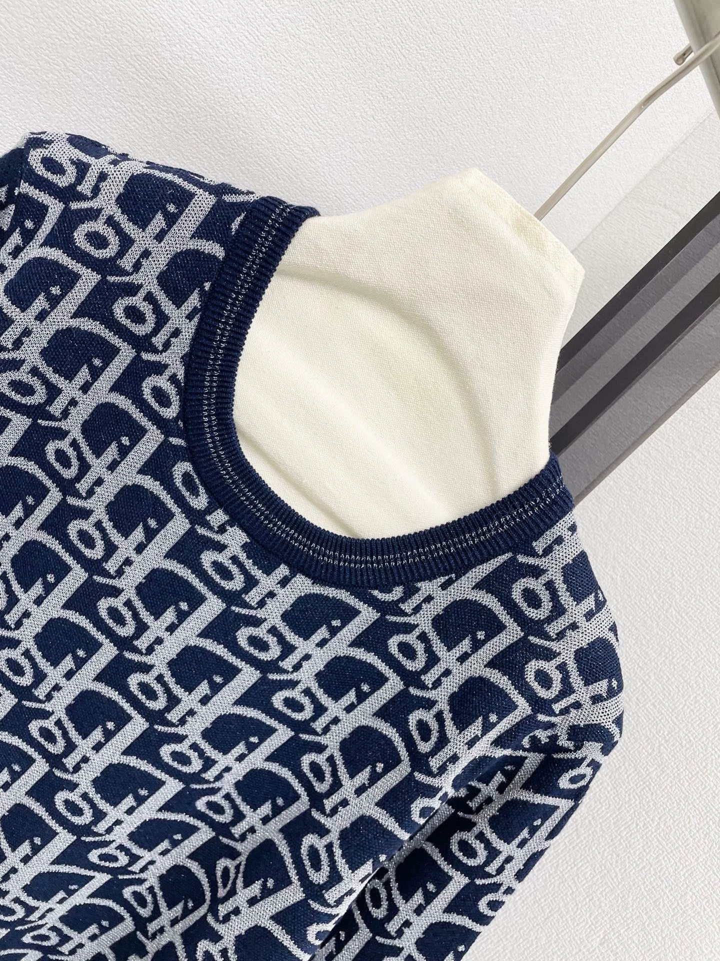 25fw Vintage printed knitted sweater