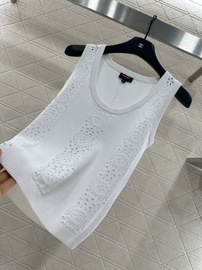 25fw Hollow knit vest