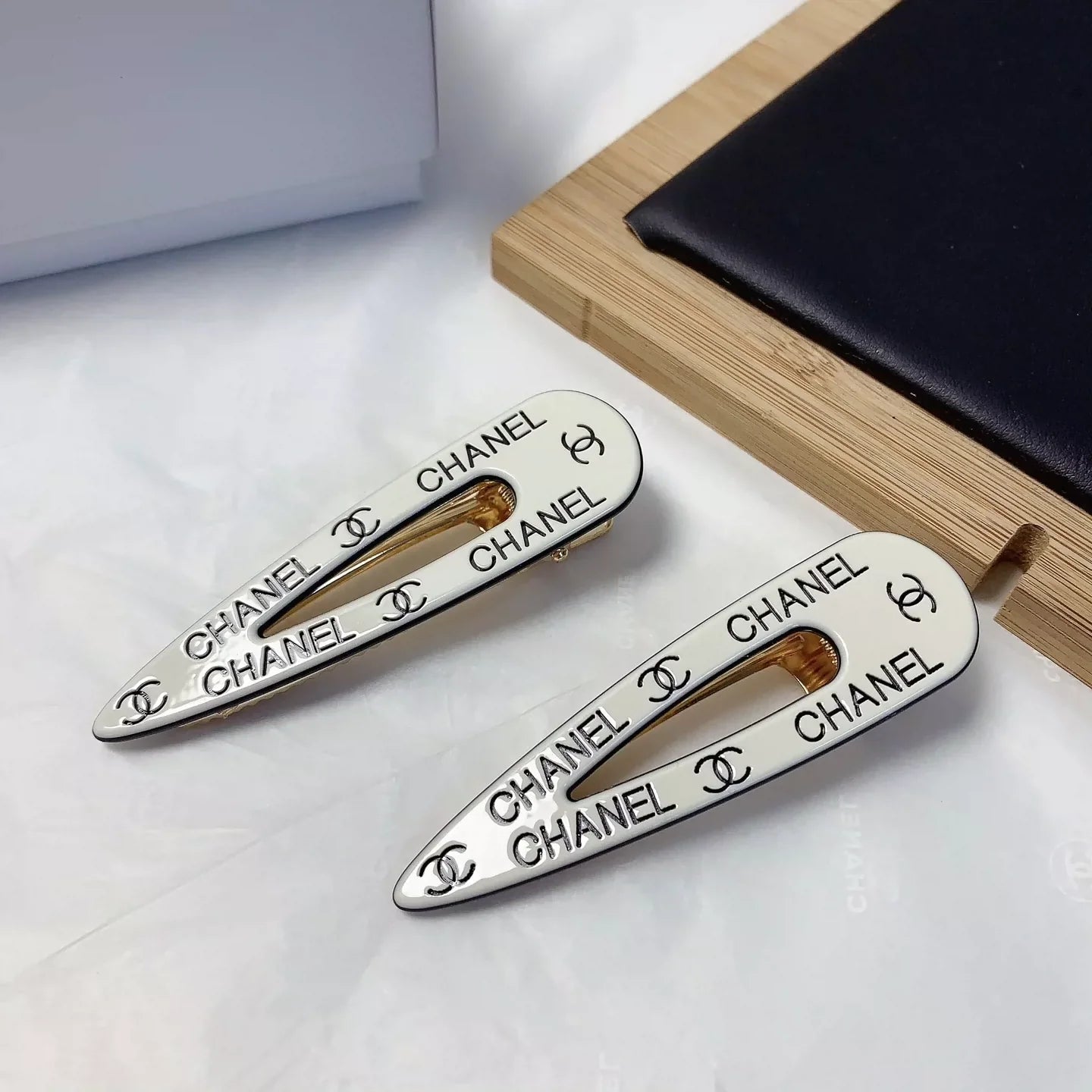 Acrylic logo hair clip