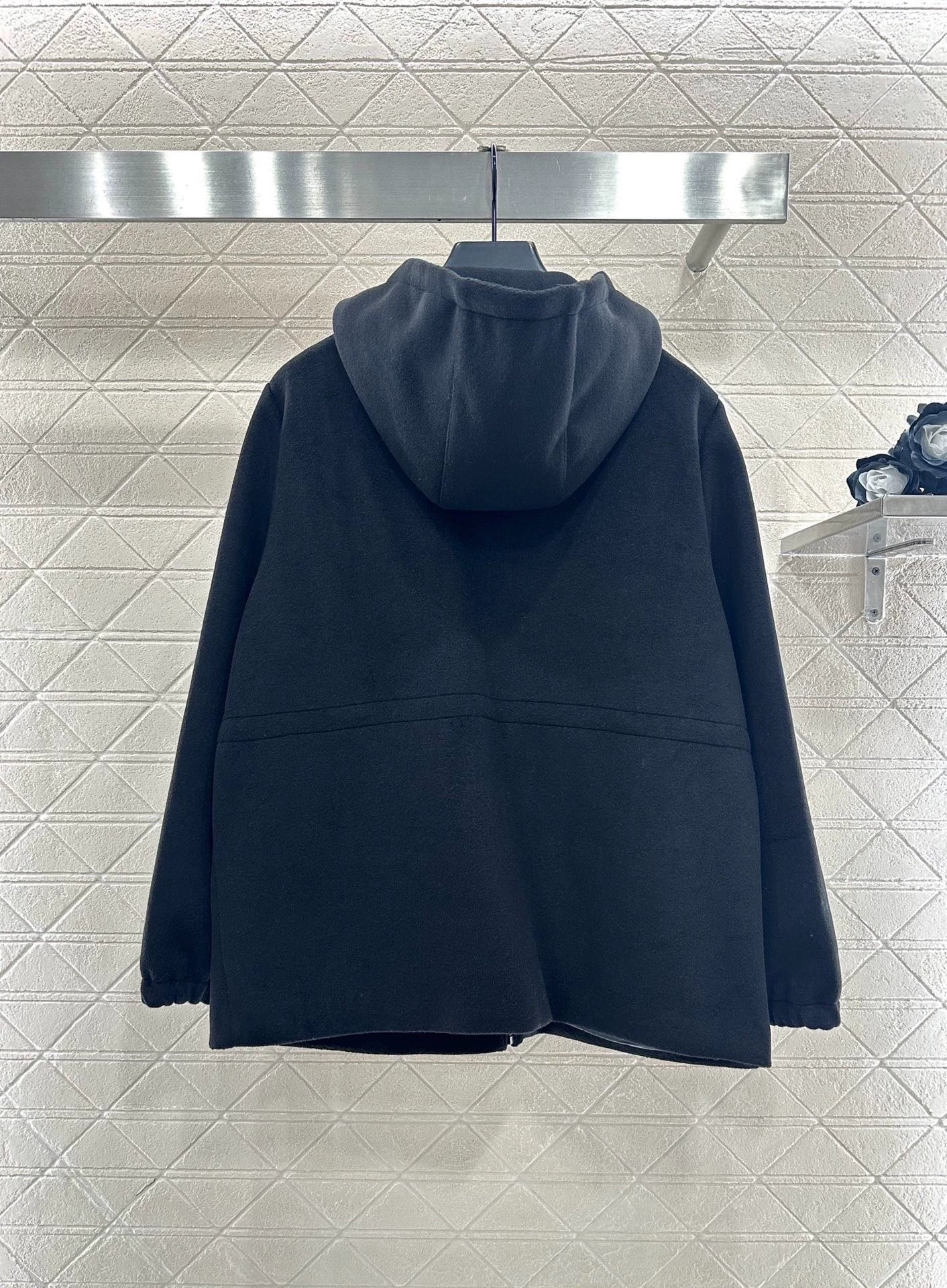 Hooded Drawstring Cotton Jacket