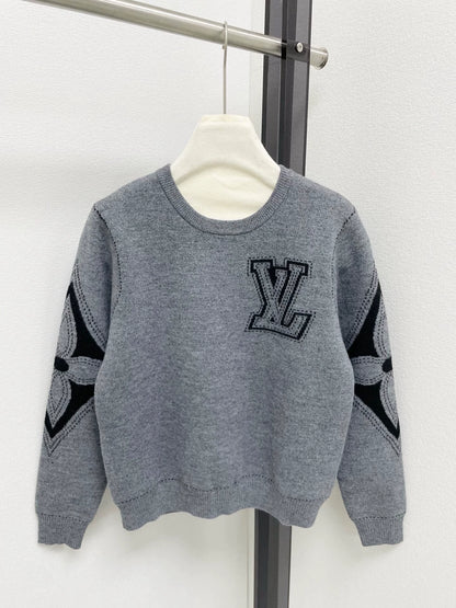 25fw Logo contrasting jacquard sweater