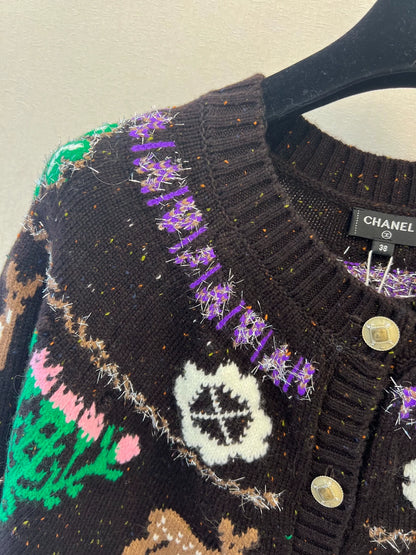 Deer knitted cardigan