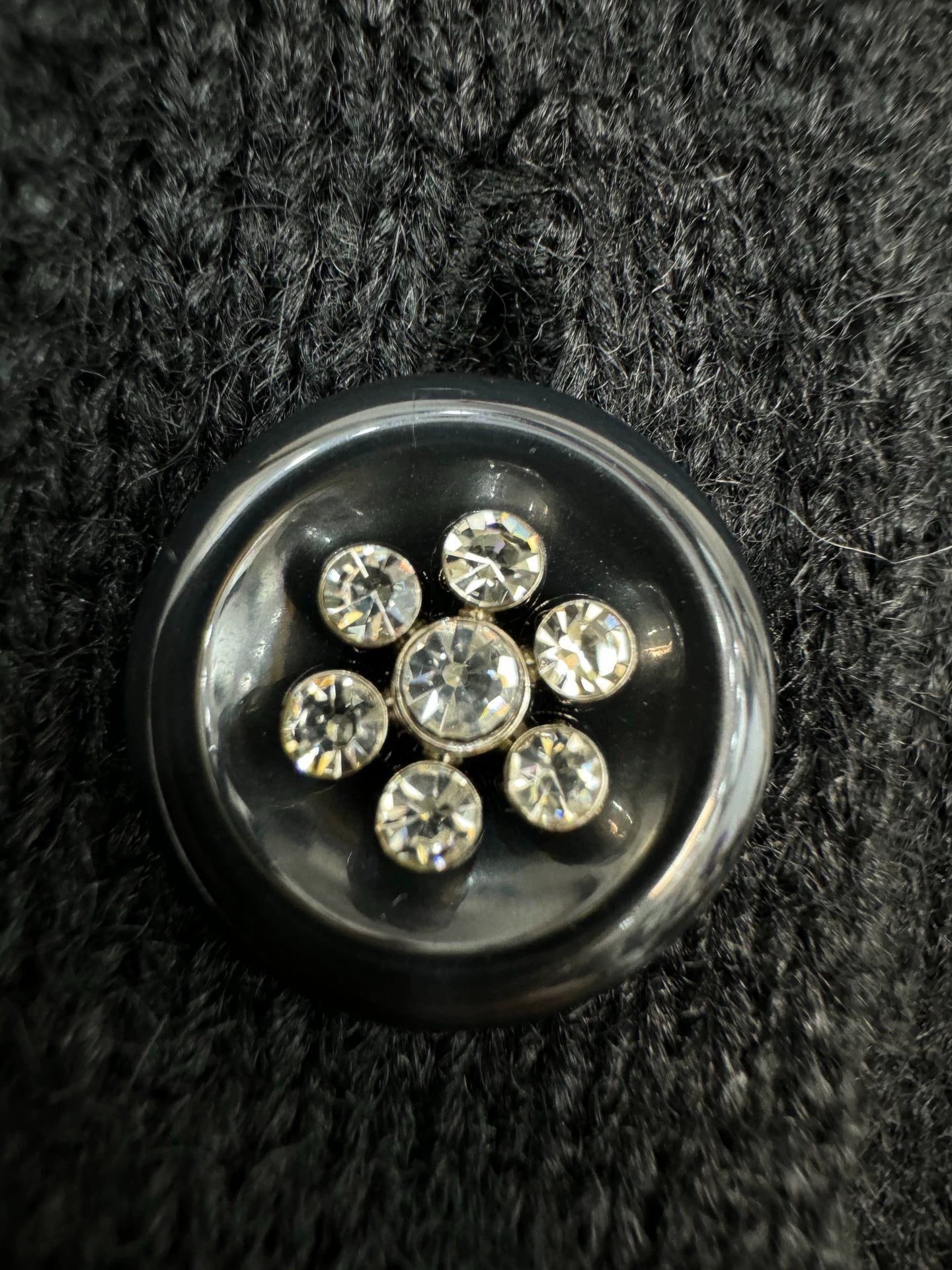 Black knitted cardigan