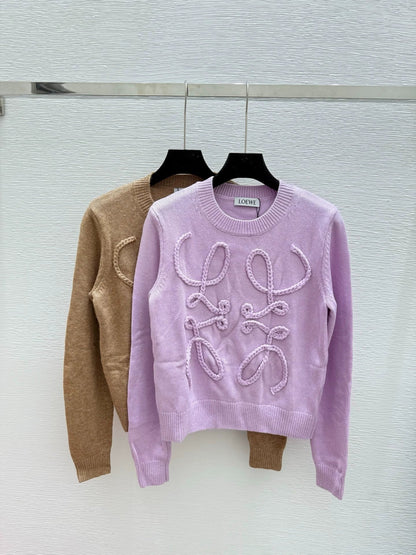 25fw Letter jacquard sweater
