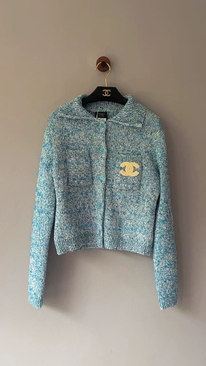 Sequined knitted cardigan